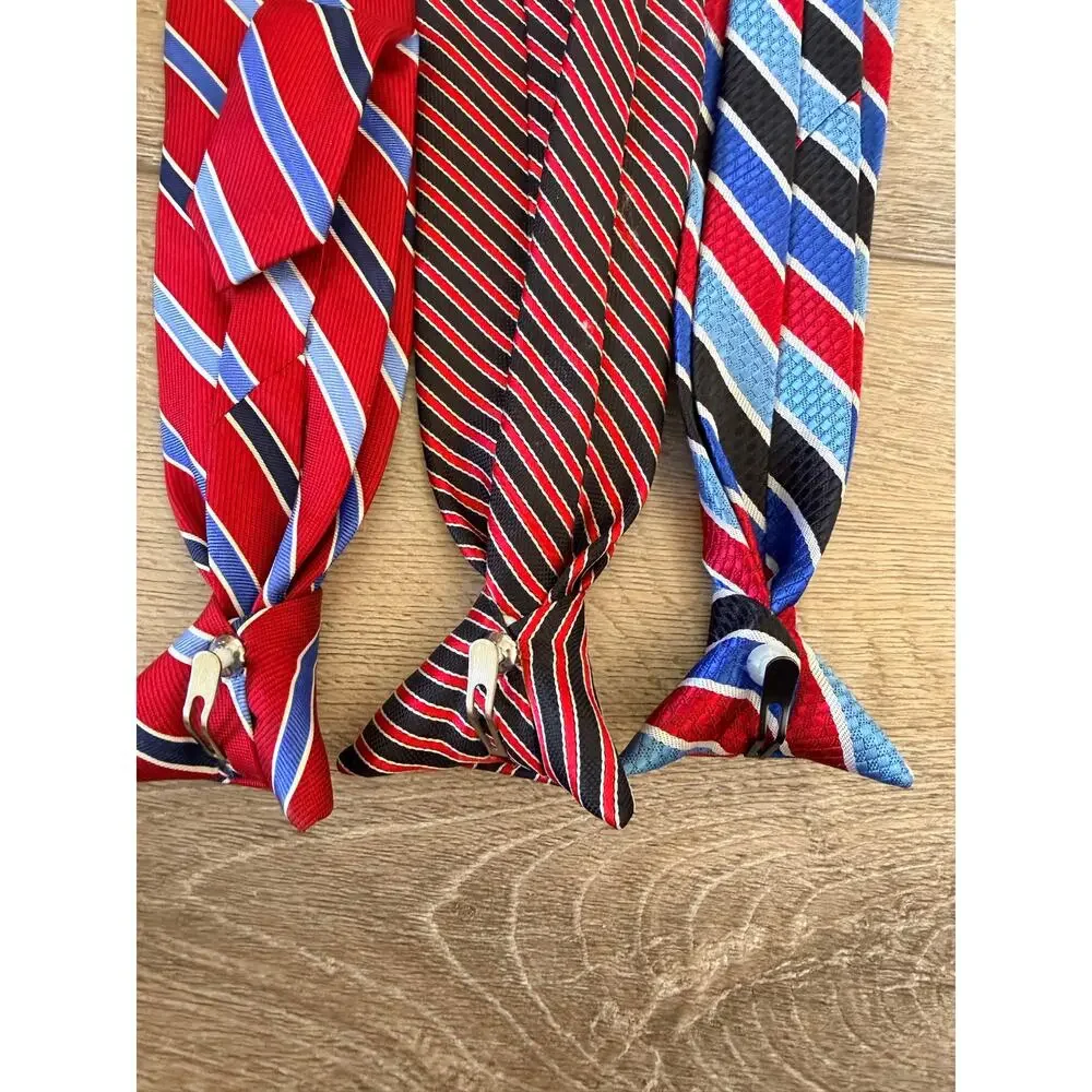 Chaps Boys' Patriotic Clip-On Tie Bundle